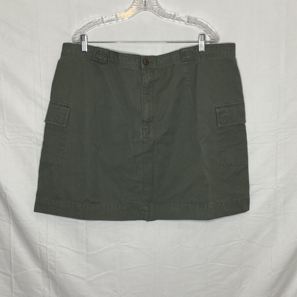 Women Route 66 Olive Green Cargo Jean Skirt - (Sz 24)